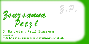 zsuzsanna petzl business card